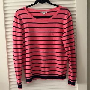 J Crew Mercantile pink and blue striped sweater